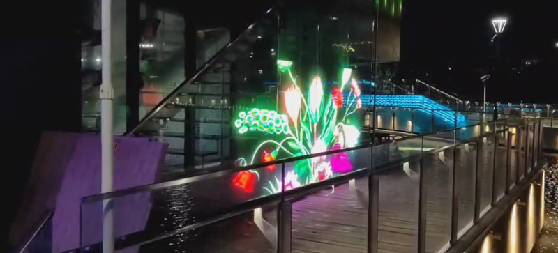 Hangzhou Dongqian Lake LED display glass transparent screen project