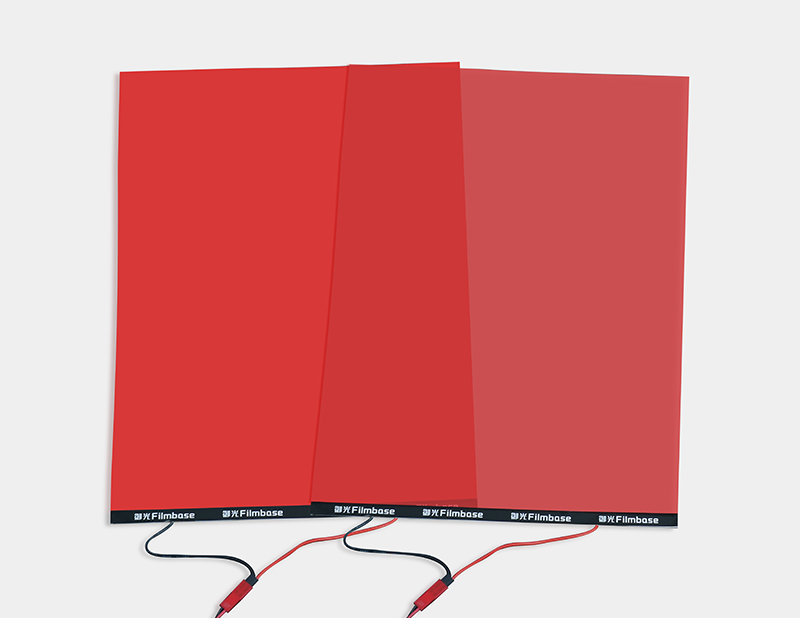 Red self-adhesive dimming film